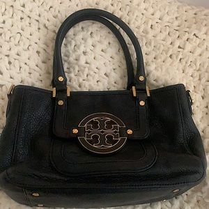 Tory Burch Black Amanda Mini Satchel Top Handle Bag
